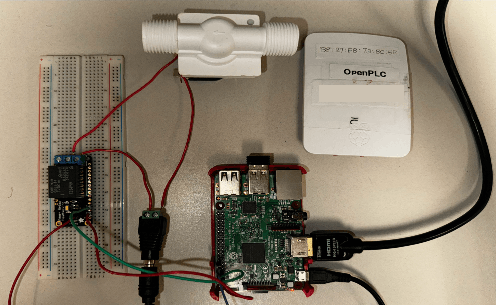 water valve setup that is controller by PLC